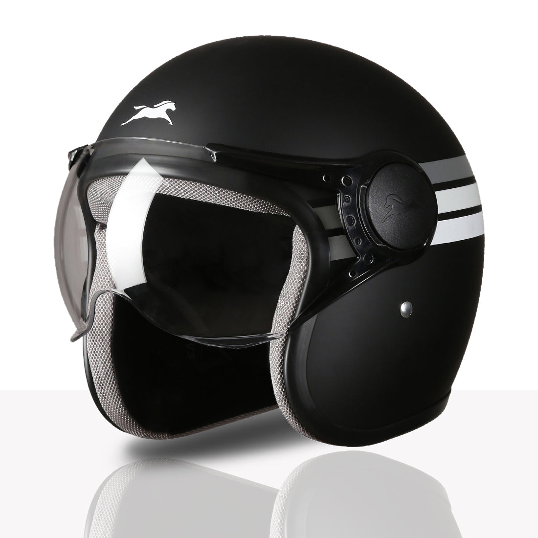 TVS Cruisetown Open Face Helmet – Stylish & Safe Helmet for Riders | ISI & DOT Certified | Premium Protection for Men & Women | Comfortable, Durable & Lightweight Design with Visor